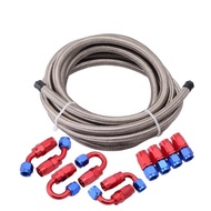 AN4 Fittings and Stainless Steel Braided Rubber Oil Cooler Hose