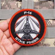 【Customized 】AQ F-14 “Tomcat” STIKE FINGER EMBROIDERED 3D  Velcro Patch /Badges/armband/Emblem Decor