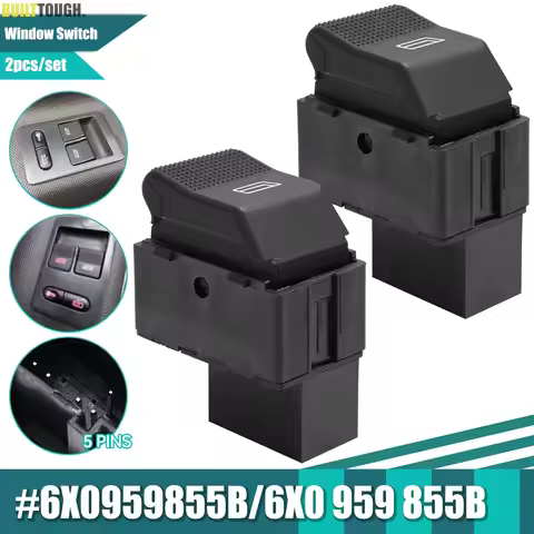 2x For VW Polo 6N2 Lupo 6E1 Seat Cordoba 6K2 Ibiza 3 Arosa Electric Window Switch Single Contorl But