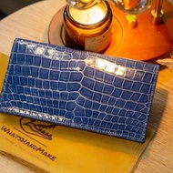 法國料鱷魚皮革摺款長銀包