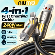 NIUMO X1,Functional Data Cable, charger type c，240W Fast Charging, 4-in-1,  Super Fast Charging,char