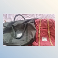 [PRELOVED] Herschel Bundle Backpack + Duffle Bag