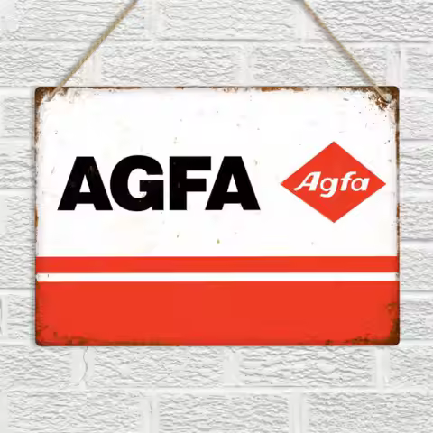 1w,AGFA Film Retro Metal Wall Sign Plaque Vintage 35mm Camera Man Cave Photography-tin sign