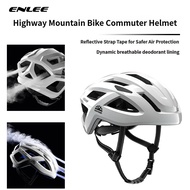 ENLEE Cycling Helmet 58-61CM Aerodynamic Breathable Safety Helmet With Reflective Strap & Detachable