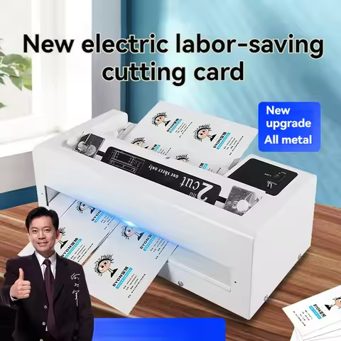 QG-02 Automatic Business Card Cutting Machine Desktop Fine Adjustment Electric Business Card Cutting