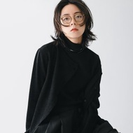 兩件式時髦之丘 高領短袖+斜釦外套 - 2色 - 黑+外