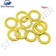 10 Pieces/Set 26-830749 Drainage Spiral Washer For Mercruiser Sierra Drain 26-8M0204693 3.0L 4.3L 4.