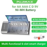 NI-MH battery charger AA AAA C D 9V NI-MH Rechargeable Bateri LED PowerBank Universal Charger