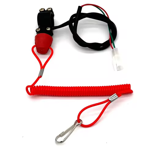 47cc 49cc mini atv quad moto and dirt bike Kill Stop Switch & Safety Tether Cord For 22mm onoff swit