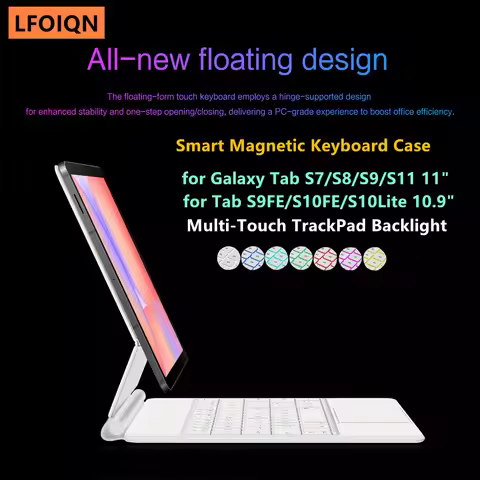 LFOIQN Magic Keyboard for Samsung Galaxy Tab S10 Lite 10.9 SM-X400 X406B X406F Case S8 S9 S10 FE 10.