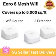 Amazon eero 6 dual-band mesh Wi-Fi 6 router, with built-in Zigbee smart home hub