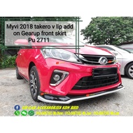 Perodua Myvi 2018-2020 Takero Front Diffuser Lip Lips Bodykit [READY STOCK]