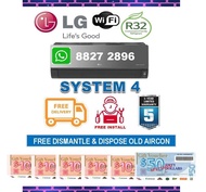 ***FREE GIANT VOUCHER***LG ARTCOOL R32 System 4 Air-cond + FREE Dismantled &amp; Disposed Old Aircon + FREE Install + FREE Workmanship Warranty + FREE Delivery