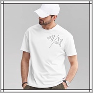 New Style Arma Men's AX t-Shirt ea7 Short-Sleeved t-Shirt Men Round Neck Pure Cotton Half-Sleeved To