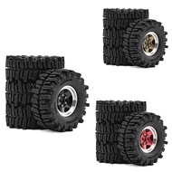 1.3inch Beadlock Wheels and Tires for RC Crawler Car 1/18 TRX4M SCX24 FMS -18 RC Truck Wheels and Ti