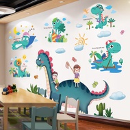 Tadika Dinding Hiasan Cincin Kartun Dinosaur Dinding Pelekat Dinding Bilik Kanak-Kanak Dinding Pelek