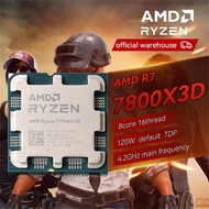 เริ่มต้น AMD RYZEN 7 7800X ใหม่เอี่ยม3มิติ CPU หน่วยประมวลผลการเล่นเกม AMD 7800X3D R7 8-Core 16-Thre