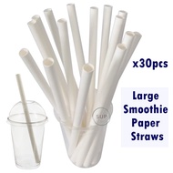 12mm Bubble Tea Paper Straw / Big Giant Straw 30pcs Biodegradable Disposable / Giant Paper Straw / K