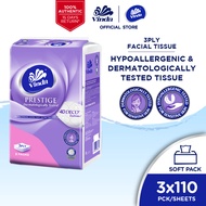 Vinda Prestige 4D Deco Embossed Facial Tissue (3 x 110s)