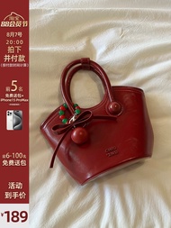 Chio2nd ของแท้หนัง Plum Blossom Tote กระเป๋าผู้หญิงแฟชั่นไหล่ Crossbody Satchel ใหม่มาถึง 2024