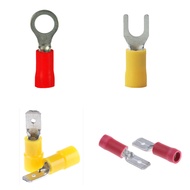 Insulated Cable Connector Electrical Wire Crimp Spade Butt Ring Fork Set Ring Lugs Rolled Terminals 