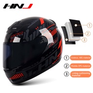 HNJ Helmet Full Face Motorcycle Helmet Safety Motor Black&Red Pulse Helmet