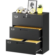 Kabinet Fail Sisi Dengan Kunci, Kabinet Pemfailan Logam 3 Laci, Kabinet Storan Boleh Dikunci Pejabat