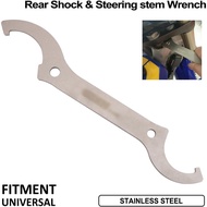 Universal Motorcycle Rear Shock & Steering Stem Wrench Spring Adjustment Tool For YZ YFZ WR CRF XR K