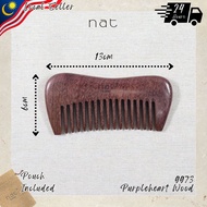 NAT Natural Purpleheart Wood Comb [9973]