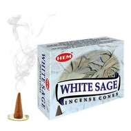 Hem Hand crafted White Sage Incense Cone (10pcs /pack) - White Sage