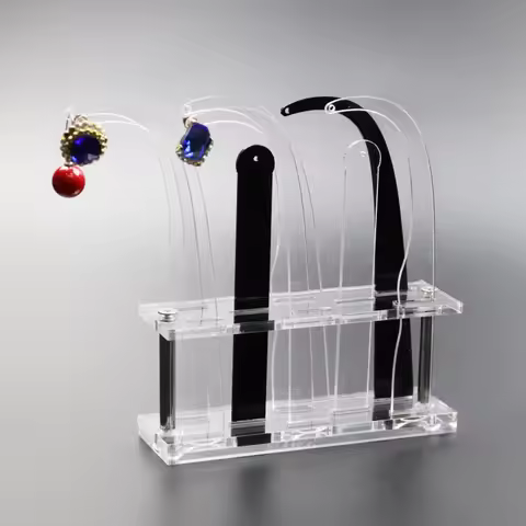 Acrylic Earring Try On Stick Forecast Shop Special Tool Ear Stud Jewelry Trial Display Holder Stand 