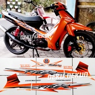 Striping Fizr F1zr Variasi orange stiker tahan vernis sudah potongan Laminasi Glosy