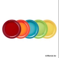 全新正品 Le Creuset 米飛兔 米菲兔 miffy 系列 瓷器圓盤23cm 火焰橘 盤子