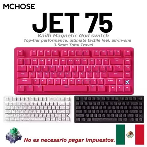 MCHOSE JET75 Magnetic Switch Gaming Keyboard Hall Effect Hot-Swappable Customized RGB Snap Tap 0.1ms