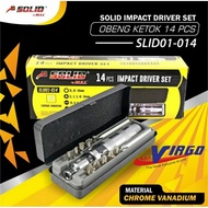 SLID01-014 14PCS IMPACT DRIVER SET SOLID