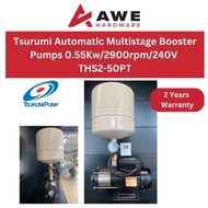 Tsurumi Automatic Multistage Booster Pumps 0.55Kw/2900rpm/240V THS2-50PT