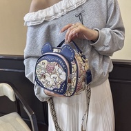Trendy bear bag for women 2025 high-end embroidered crossbody shoulder bag, stylish versatile small 