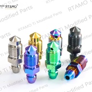 RTAMO | M8/M10 1.0P/1.25P Gr5 Titanium Alloy Anti-corrosion Bleed Nipple Bolt Caliper/Brake available Universal Motorcycle Fitment 1 Piece Sold