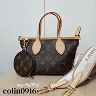 [夯夯品項甜價🥨] LV老花金釦Neverfull BB手提斜背包
