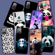 TPU Casing Huawei Y6P Y6 Pro 2018 2019 Y62018 Y8P Soft Silicone Black Print C5-LB59 Lovely Panda Phone Cover Case Fashion