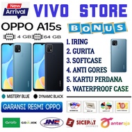 OPPO A15S RAM 4/64 GB GARANSI RESMI OPPO INDONESIA - hitam bonus