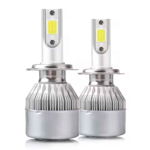 2PCS C6 led Car Headlight H7 LED H4 Bulb H8 H1 H3 H11 HB3 9005 HB4 9006 9007 8000lm Auto Lamps Fog L