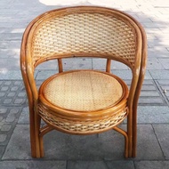 Natural Real Rattan Balcony Chair Small Rattan Chair Rattan Chair Backrest Woven Chair Home Single E