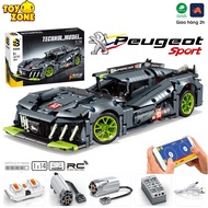 Đồ Chơi Lắp Ráp LEGO Mô Hình Siêu Xe Peuget 9x8 Điều Khiển Từ Xa JKC7107 Tỉ Lệ 1:14 Với 1000+ PCS