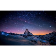 Night Sky Over The Mountain Art Film Print Silk Poster Home Wall Decor 24x36inch 0726