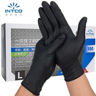 INTCO（INTCO）Disposable Gloves Food Grade Nitrile Gloves Rubber Kitchen Thickened Beauty Tattoo Housework Nitrile Glove plus Size