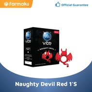 Vivo Vibe Naughty Devil Red Kondom Ring Getar