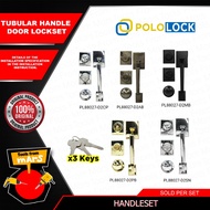Pololock Handleset Lock Double Cylinder Deadbolt Lockset Entrance Door Knob Security TFM PL88027-D2