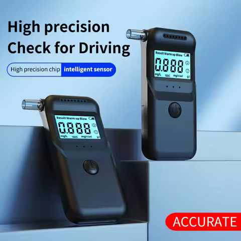 High-sensitivity Alcohol Breathalyzer Quick Results Alcohol Tester Detachable Blowpipe Portable Hand