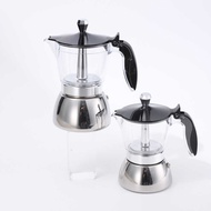 Single Valve PC Coffee Maker Household Brewing Moka Pot French Stainless Steel Household Brewing Cof